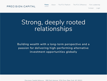 Tablet Screenshot of precisioncapital.com